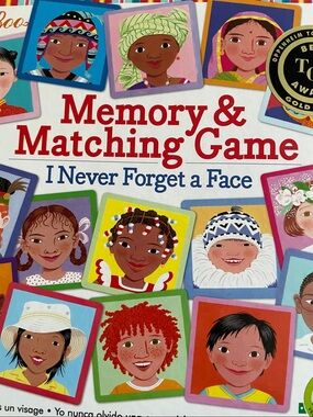 Memory & Matching Game - Multicolor Faces by Eeboo